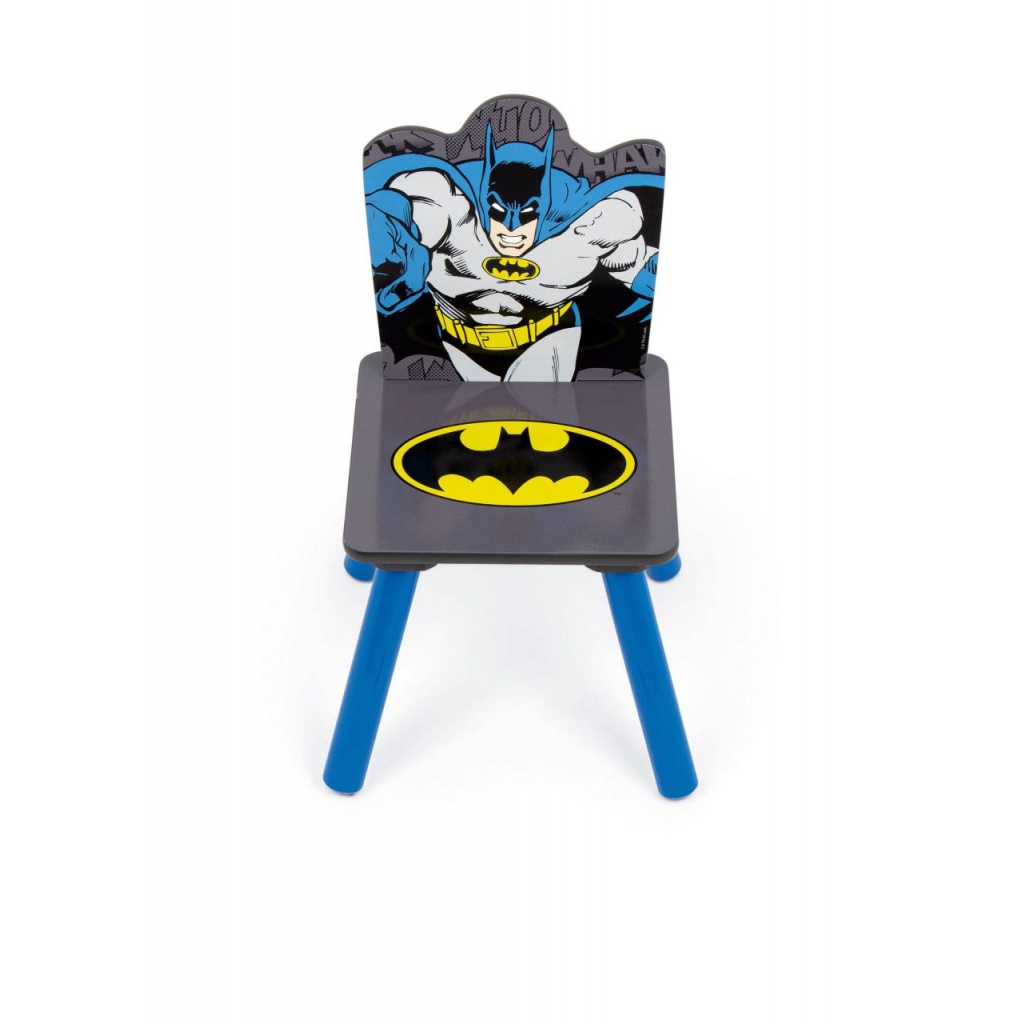Detský drevený stolík + 2 stoličky Batman – praktický nábytok do detskej izby