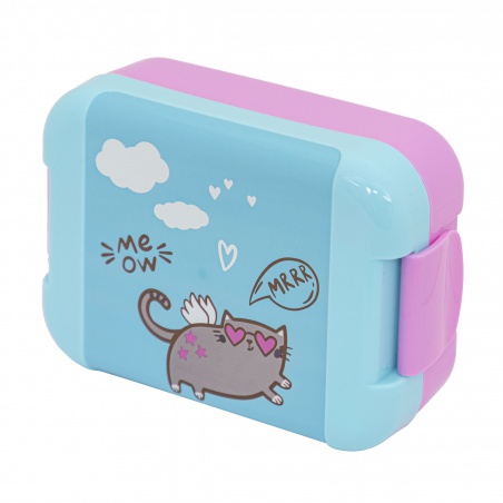 Plastový box na desiatu AquaPure MEOW, 450 ml – bezpečný box bez BPA pre deti