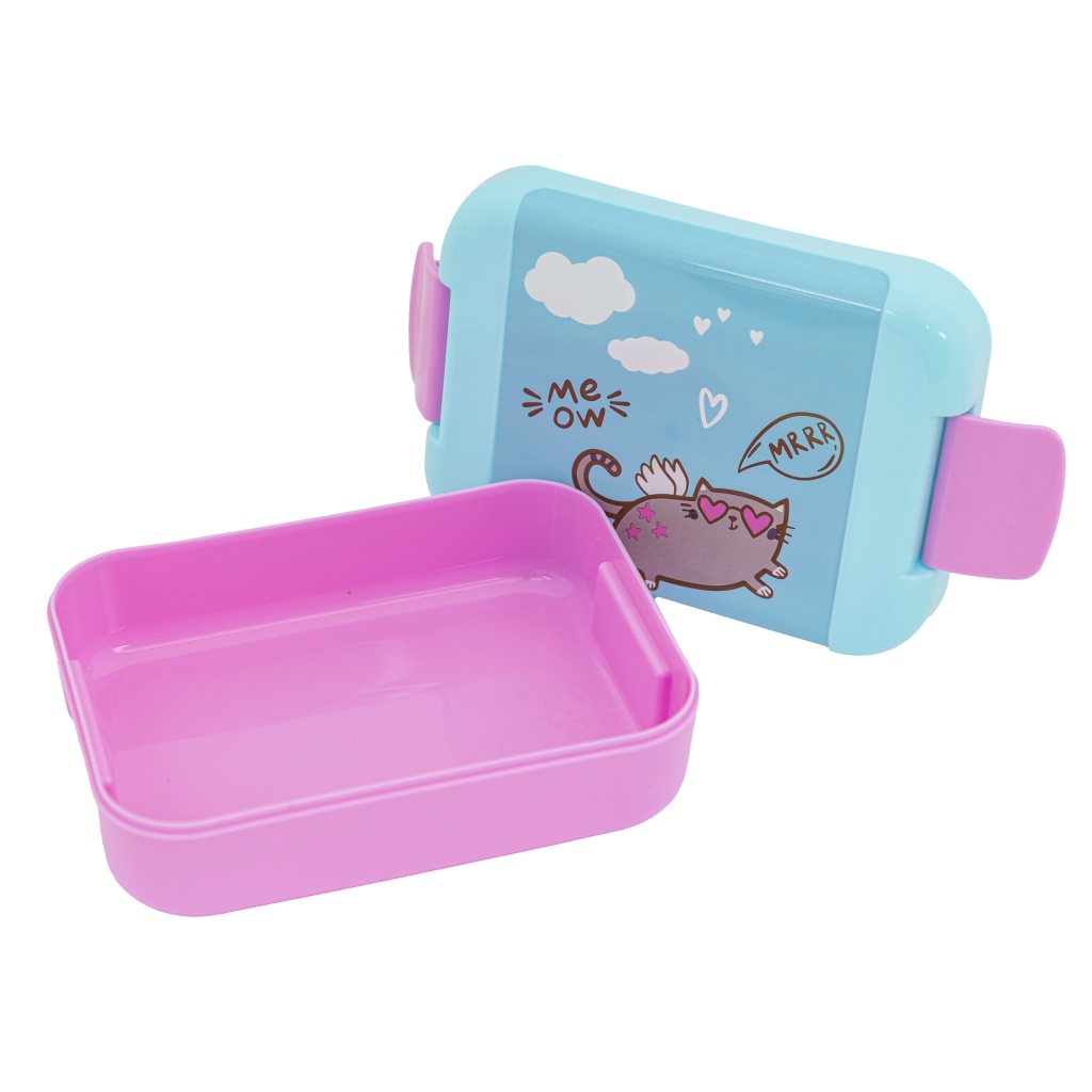 Plastový box na desiatu AquaPure MEOW, 450 ml – bezpečný box bez BPA pre deti