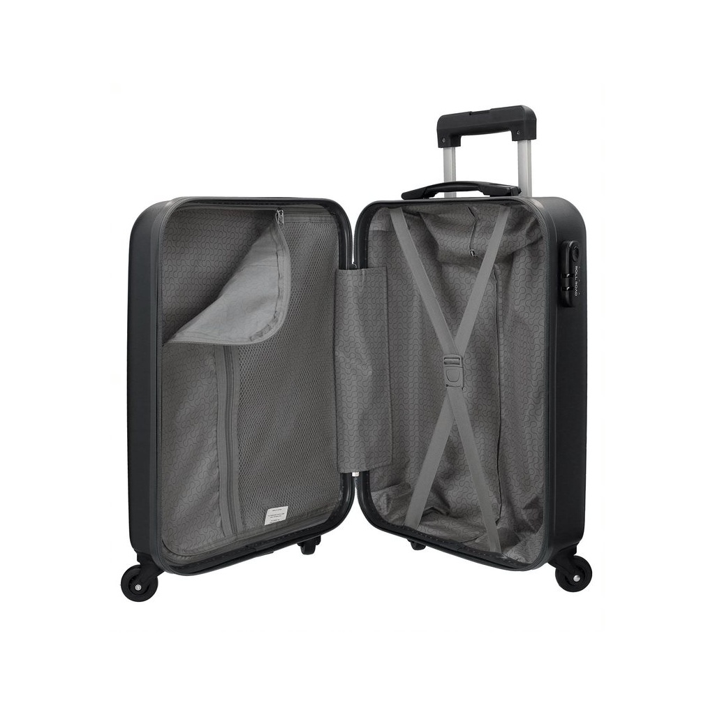 Sada ABS cestovních kufrů ROLL ROAD Flex Černá – 3 velikosti s otočnými kolečky, 5849460