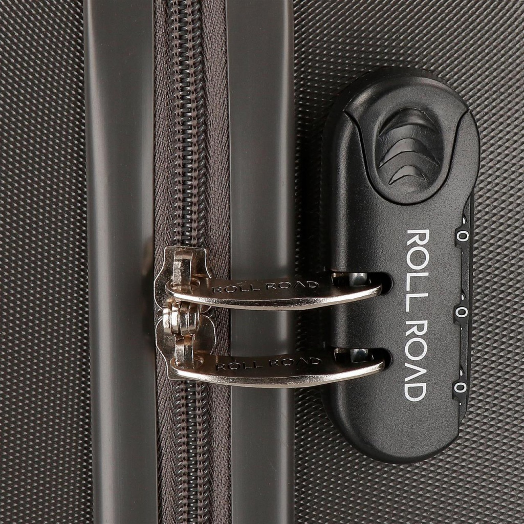 Sada ABS cestovních kufrů ROLL ROAD Flex Antracita – 3 velikosti s otočnými kolečky, 5849461