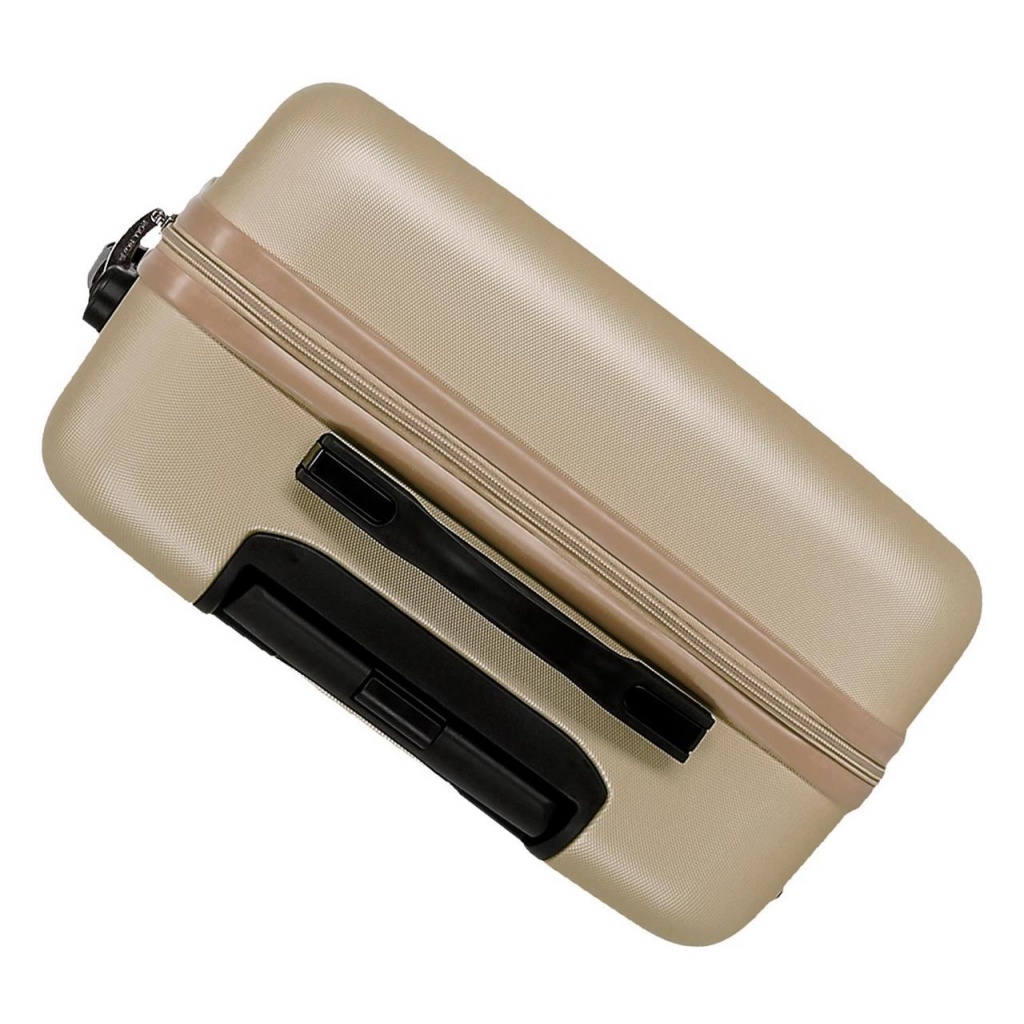 Sada ABS cestovných kufrov ROLL ROAD Flex Champagne – 3 veľkosti s otočnými kolieskami, 5849465