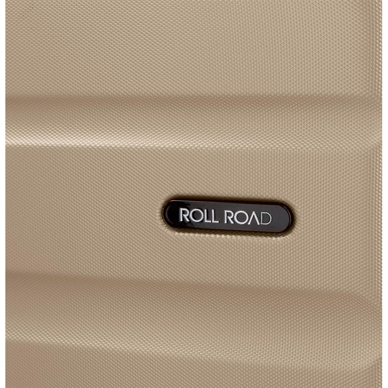 Sada ABS cestovních kufrů ROLL ROAD Flex Champagne – 3 velikosti s otočnými kolečky, 5849465 Sada ABS cestovních kufrů ROLL ROAD Flex Champagne – 3 velikosti s otočnými kolečky, 5849465