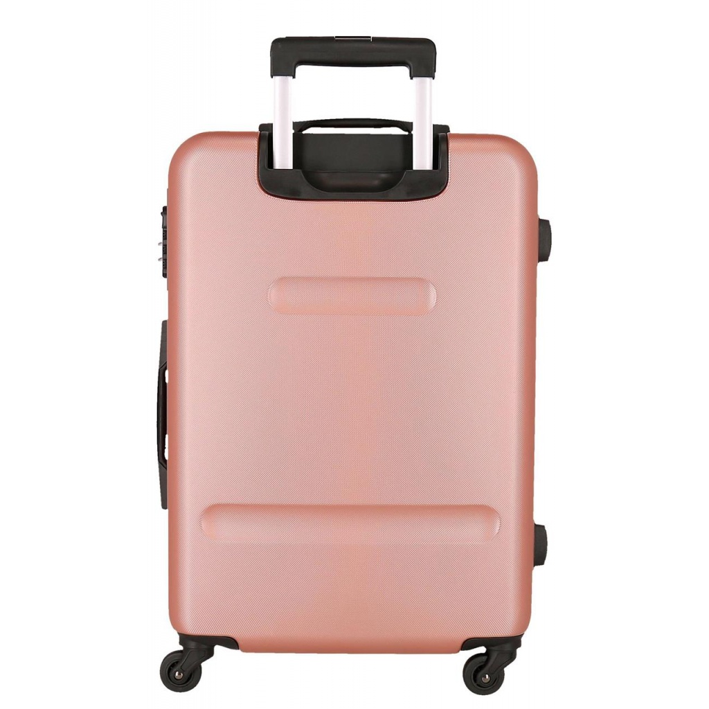 Sada ABS cestovných kufrov ROLL ROAD Flex Nude – 3 veľkosti s otočnými kolieskami, 584946C