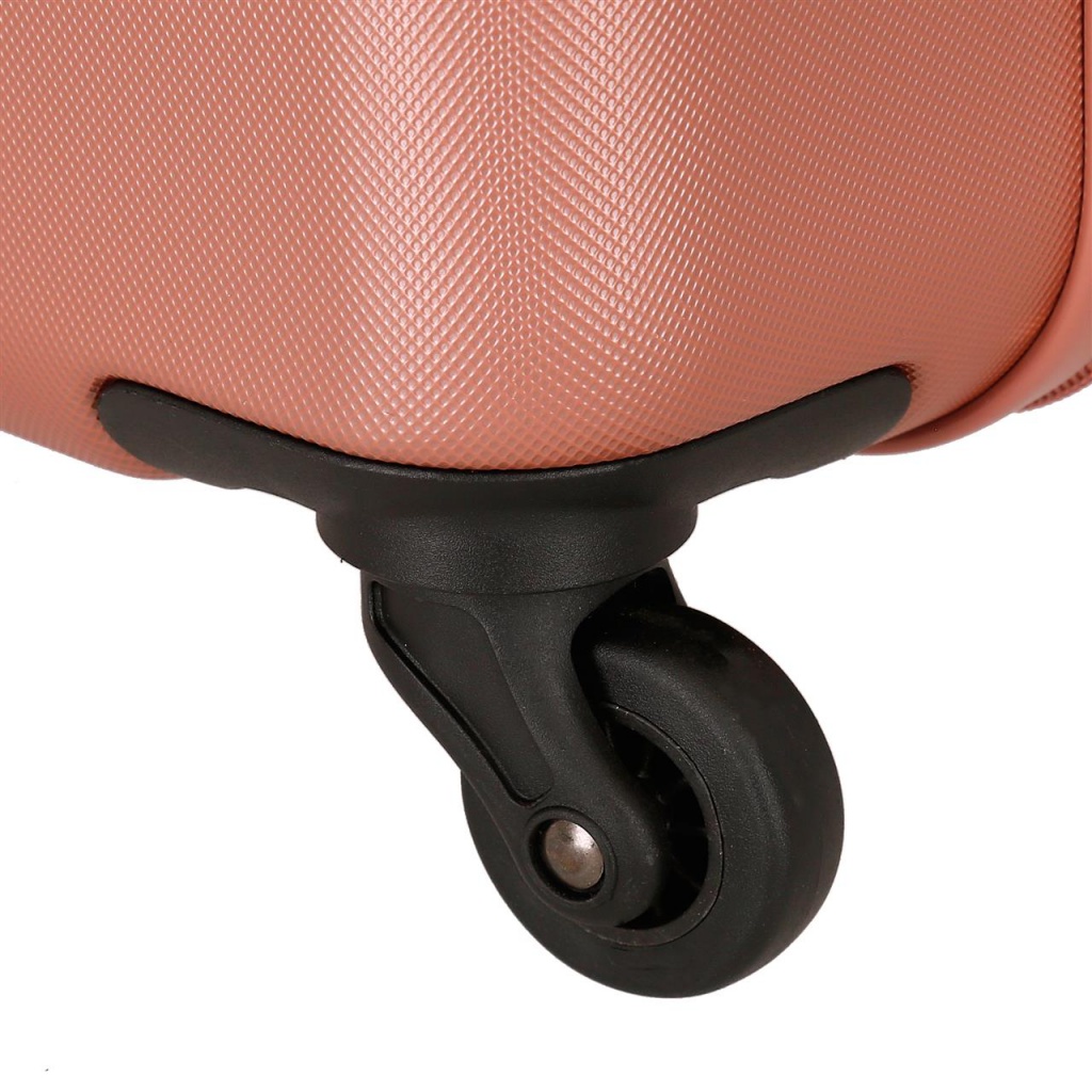 ROLL ROAD Flex Nude, ABS Cestovný kufor 65x46x23cm, 56L – stredný kufor s otočnými kolieskami a číselným zámkom