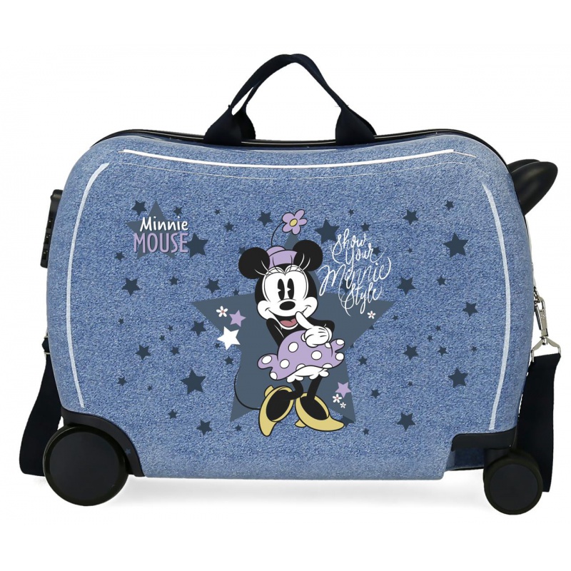 Dětský cestovní kufr MINNIE MOUSE Style, 34L – Kufr a odrážedlo v jednom Dětský cestovní kufr MINNIE MOUSE Style, 34L – Kufr a odrážedlo v jednom