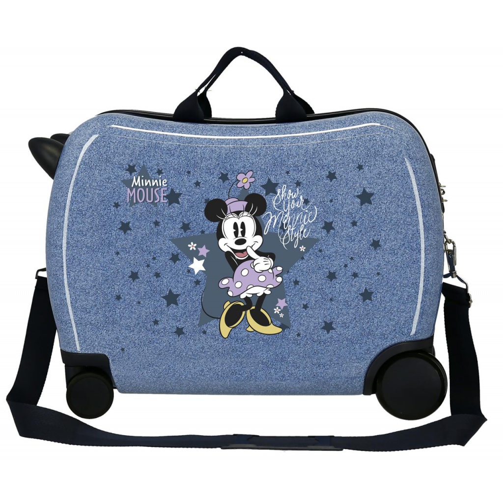 Detský cestovný kufor MINNIE MOUSE Style, 34L – Kufor a odrážadlo v jednom