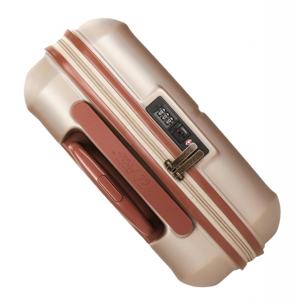 Pevné škrupinkové ABS cestovné kufre s nádherným dizajnom EL POTRO pre všetkých štýlových cestovateľov. 
ROZMERY:  55x40X20cm -