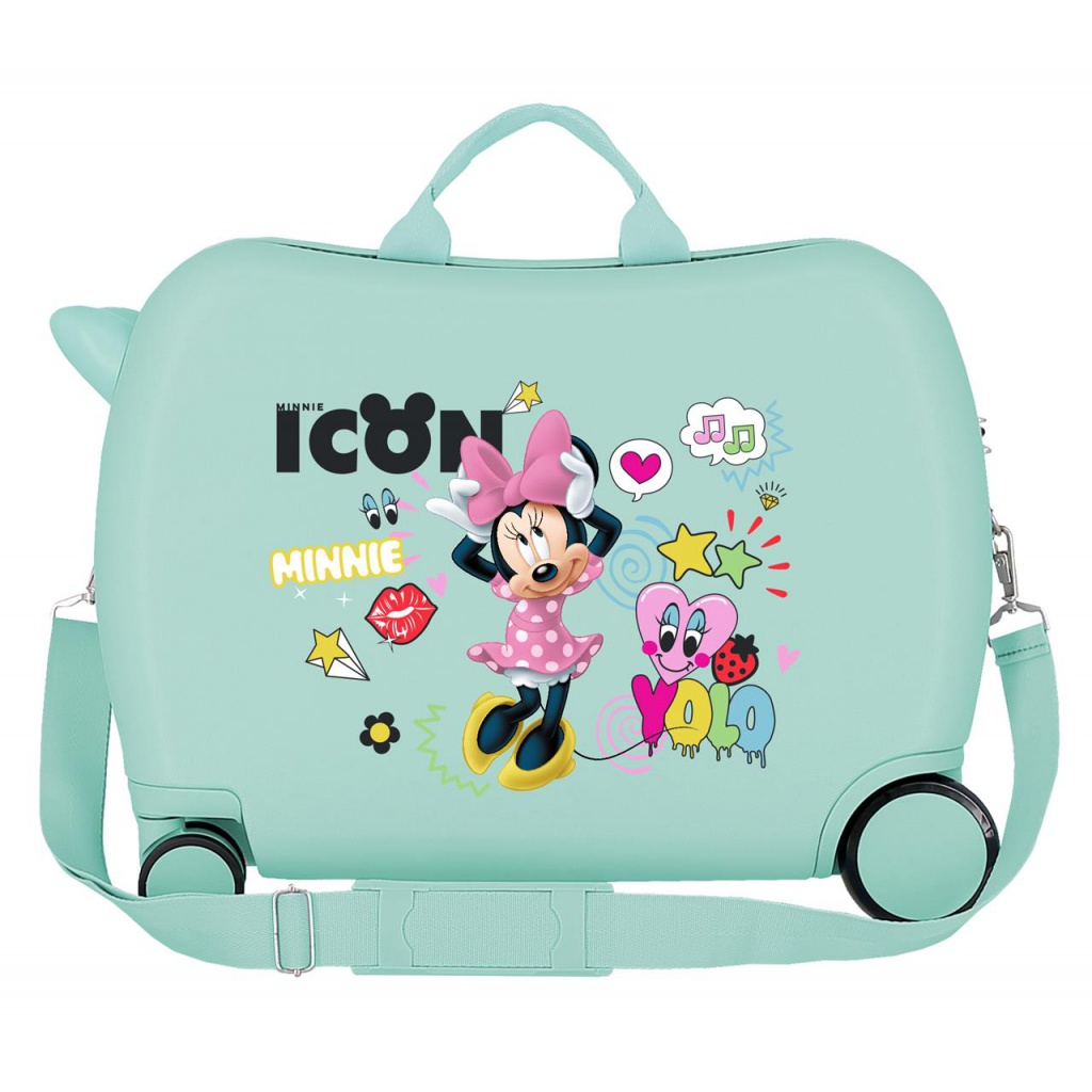 Detský cestovný kufor MINNIE MOUSE Icon, 34L – Kufor a odrážadlo v jednom