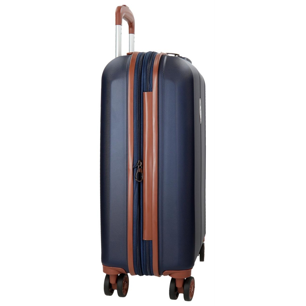 Pevný škrupinkový ABS cestovný kufor s nadčasovým dizajnom od renomovaného španielskeho výrobcu JOUMMA BAGS. Kvalitné vypracovan