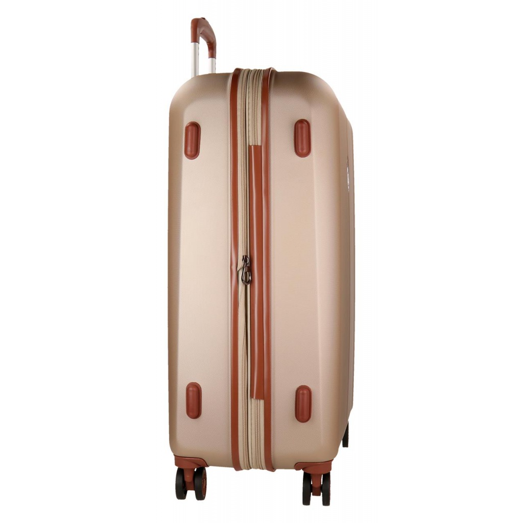 Pevný škrupinkový ABS cestovný kufor s nadčasovým dizajnom od renomovaného španielskeho výrobcu JOUMMA BAGS. Kvalitné vypracovan