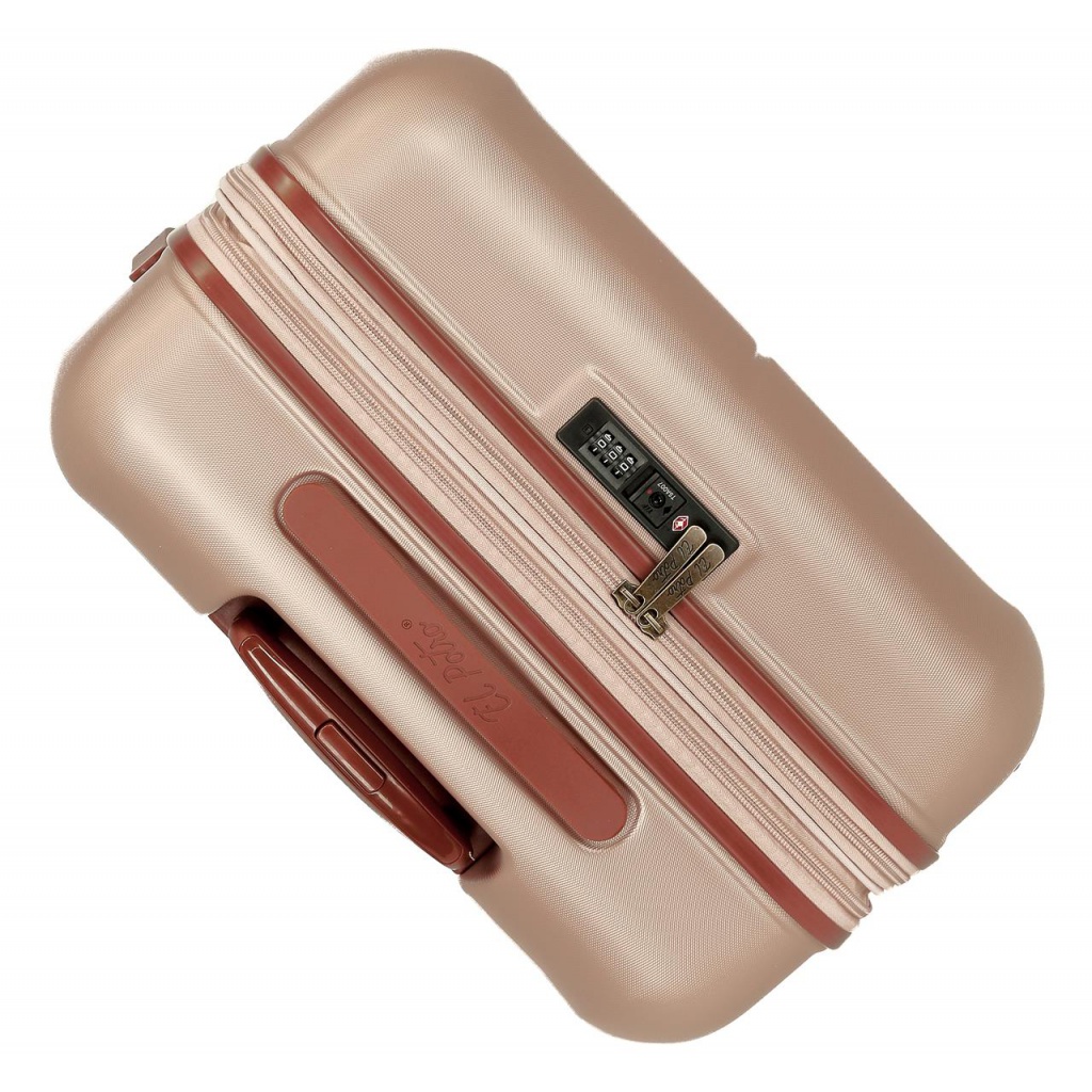 Pevný škrupinkový ABS cestovný kufor s nadčasovým dizajnom od renomovaného španielskeho výrobcu JOUMMA BAGS. Kvalitné vypracovan