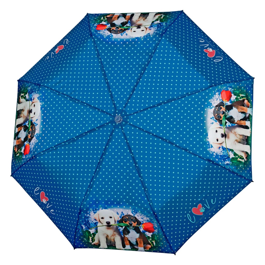Automatický deštník Perletti Time "My Best Friends" přináší zábavu do každého deštivého dne s krásnými obrázky pejsků a kočiči