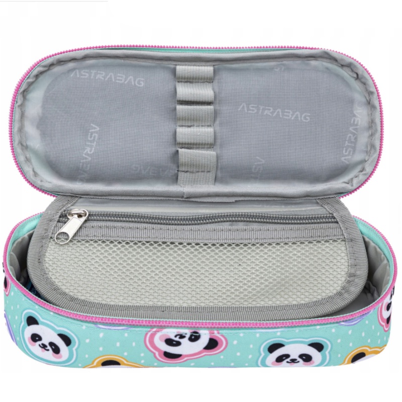 Peračník AstraBAG MINTY PANDAS – mentolový, jednokomorový, s úchytmi Peračník AstraBAG MINTY PANDAS – mentolový, jednokomorový, s úchytmi