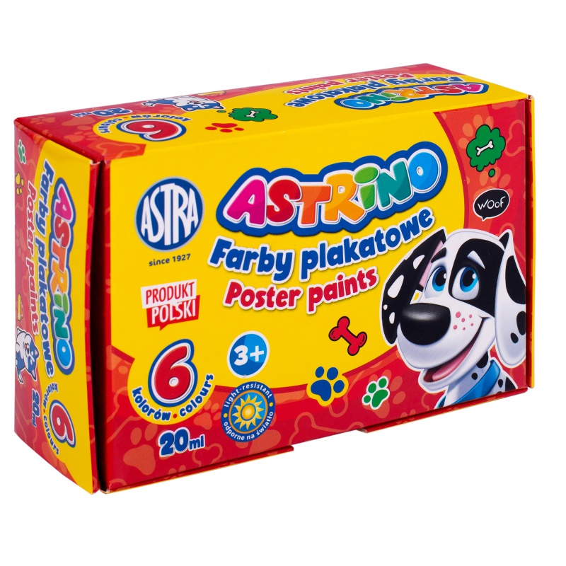 Školské temperové farby Astrino 6x20ml – základná sada pre deti Školské temperové farby Astrino 6x20ml – základná sada pre deti