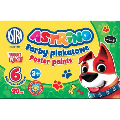 Školské temperové farby Astrino 6x20ml – základná sada pre deti Školské temperové farby Astrino 6x20ml – základná sada pre deti