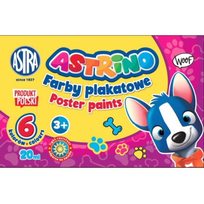 Školské temperové farby Astrino 6x20ml – základná sada pre deti Školské temperové farby Astrino 6x20ml – základná sada pre deti