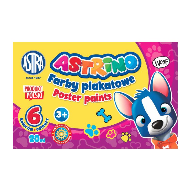 Školské temperové farby Astrino 6x20ml – základná sada pre deti Školské temperové farby Astrino 6x20ml – základná sada pre deti