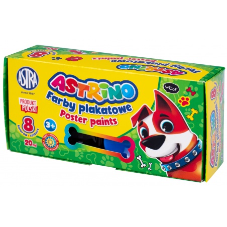Školské temperové farby Astrino 8x20ml – základná sada pre deti