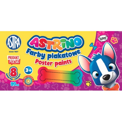Školské temperové farby Astrino 8x20ml – základná sada pre deti Školské temperové farby Astrino 8x20ml – základná sada pre deti