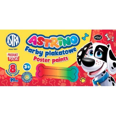 Školské temperové farby Astrino 8x20ml – základná sada pre deti Školské temperové farby Astrino 8x20ml – základná sada pre deti