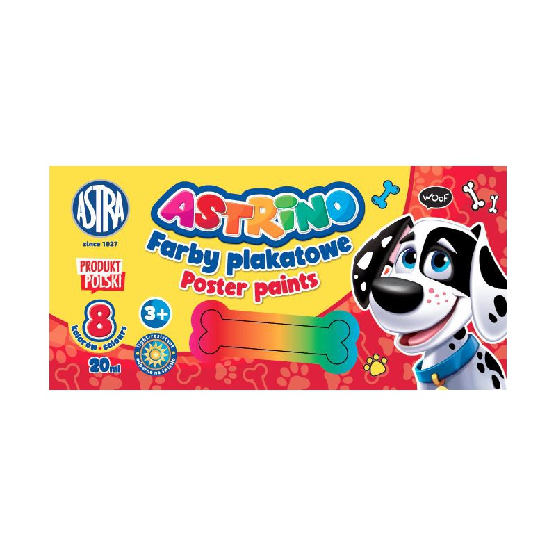 Školské temperové farby Astrino 8x20ml – základná sada pre deti