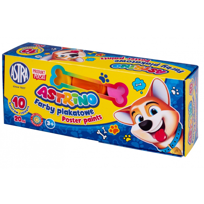 Školské temperové farby Astrino 10x20ml – sada farieb pre deti