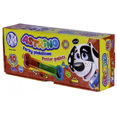 Školské temperové farby Astrino 10x20ml – sada farieb pre deti Školské temperové farby Astrino 10x20ml – sada farieb pre deti