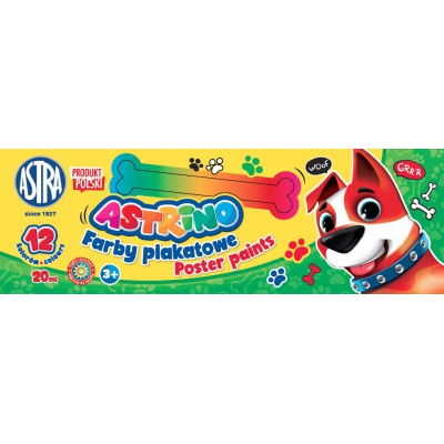Školské temperové farby Astrino 12×20 ml – základná sada pre deti Školské temperové farby Astrino 12×20 ml – základná sada pre deti