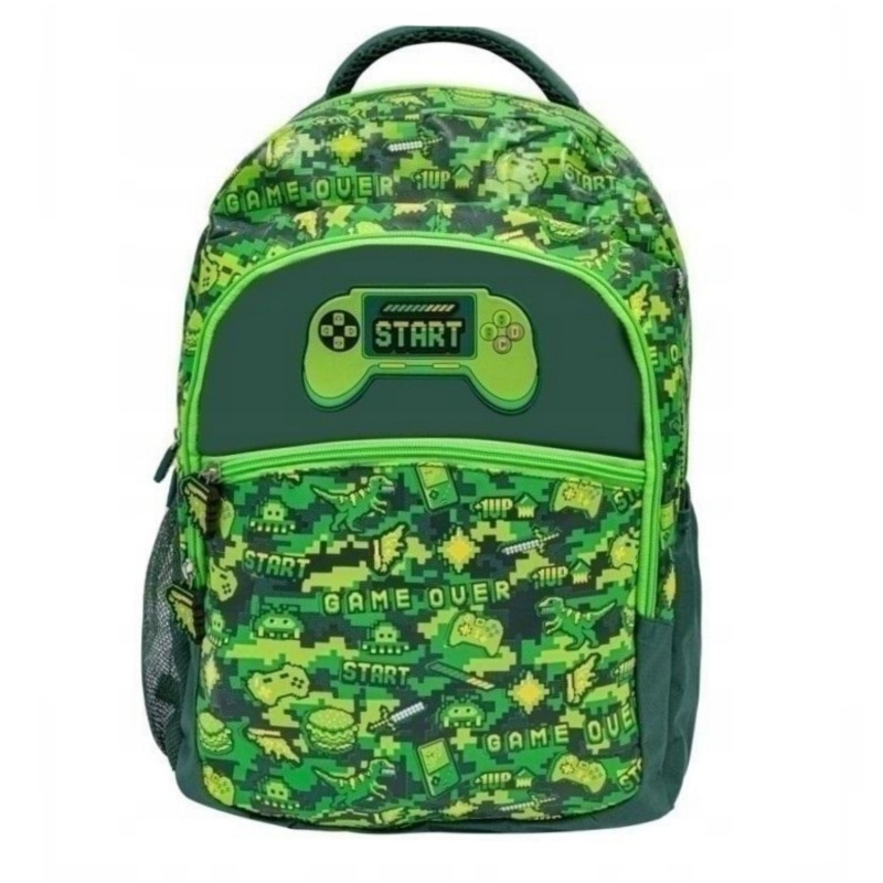 Školský batoh AstraBAG START zelený – herný motív 🎮, 2 komory, priehradka na notebook Školský batoh AstraBAG START zelený – herný motív 🎮, 2 komory, priehradka na notebook