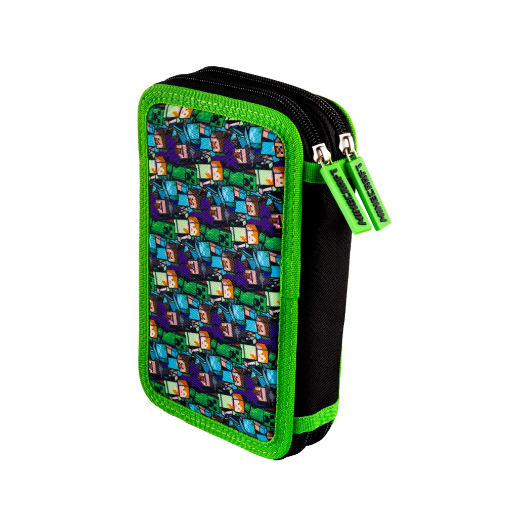 Dvoupatrový penál Minecraft - kvalitní společník pro školáky s dostatkem prostoru pro všechny psací potřeby.