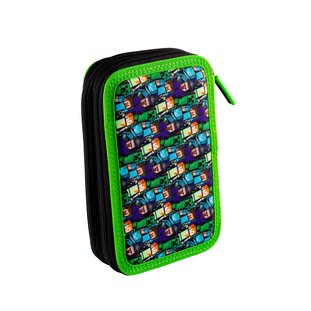 Dvoupatrový penál Minecraft - kvalitní společník pro školáky s dostatkem prostoru pro všechny psací potřeby.