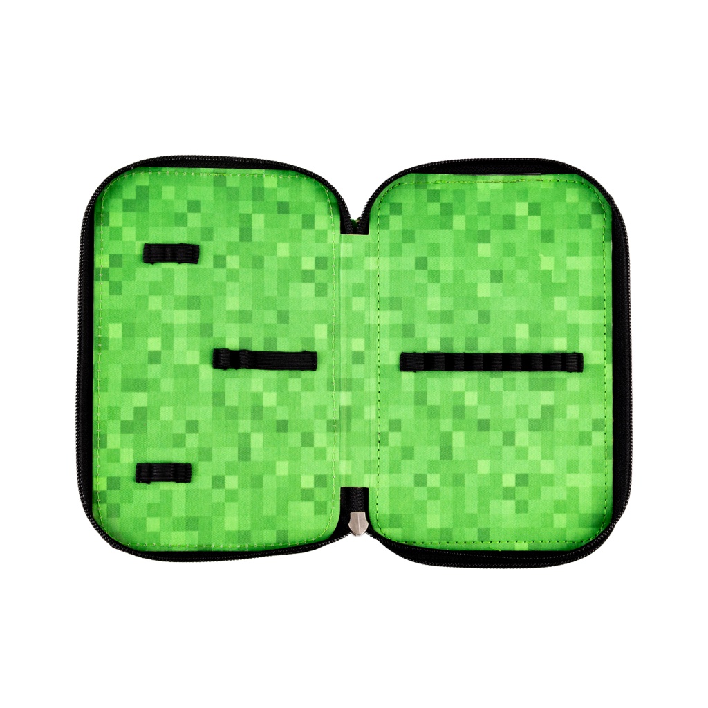 Dvoupatrový penál Minecraft - kvalitní společník pro školáky s dostatkem prostoru pro všechny psací potřeby.