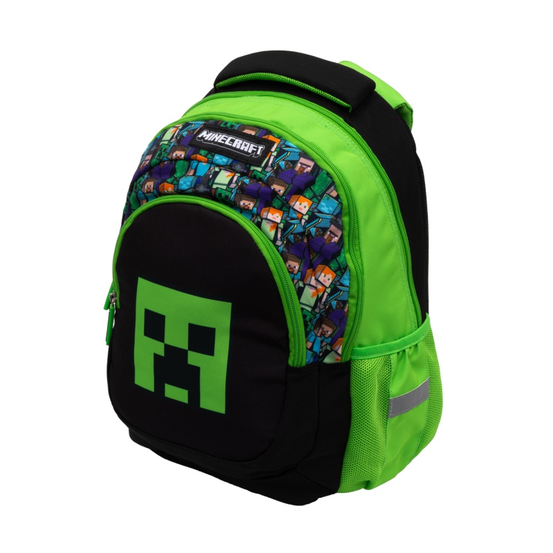 Školský batoh MINECRAFT s ergonomickým chrbtom a reflexnými prvkami. Obsahuje 3 priehradky a 2 vonkajšie vrecká. Vyrobený z nepr Školský batoh MINECRAFT s ergonomickým chrbtom a reflexnými prvkami. Obsahuje 3 priehradky a 2 vonkajšie vrecká. Vyrobený z nepr