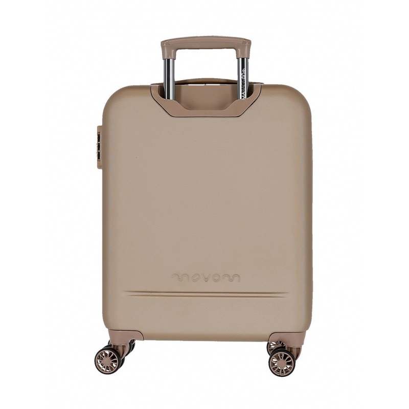 Malý skořepinový kufr Movem Galaxy Champagne - ideální společník na víkendové výlety. Rozměry 55 × 40 × 20 cm, objem 37 L, čísel Malý skořepinový kufr Movem Galaxy Champagne - ideální společník na víkendové výlety. Rozměry 55 × 40 × 20 cm, objem 37 L, čísel