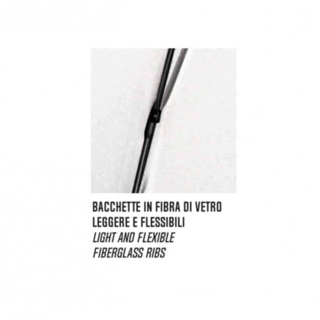 Golfový dáždnik Perletti Promotional Black Ø132 cm – manuálny čierny