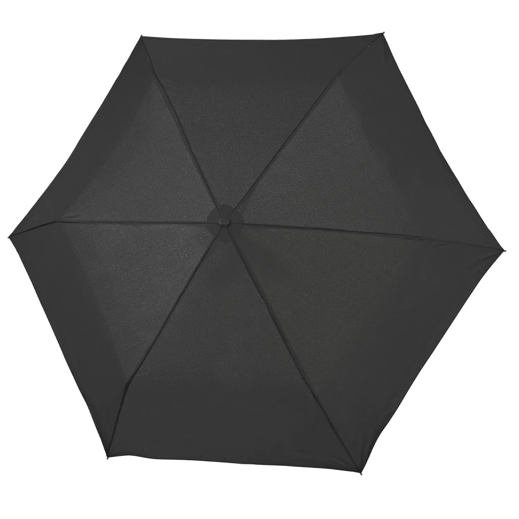 Plnoautomatický dáždnik Perletti Piatto čierny – extra plochý, vetruvzdorný