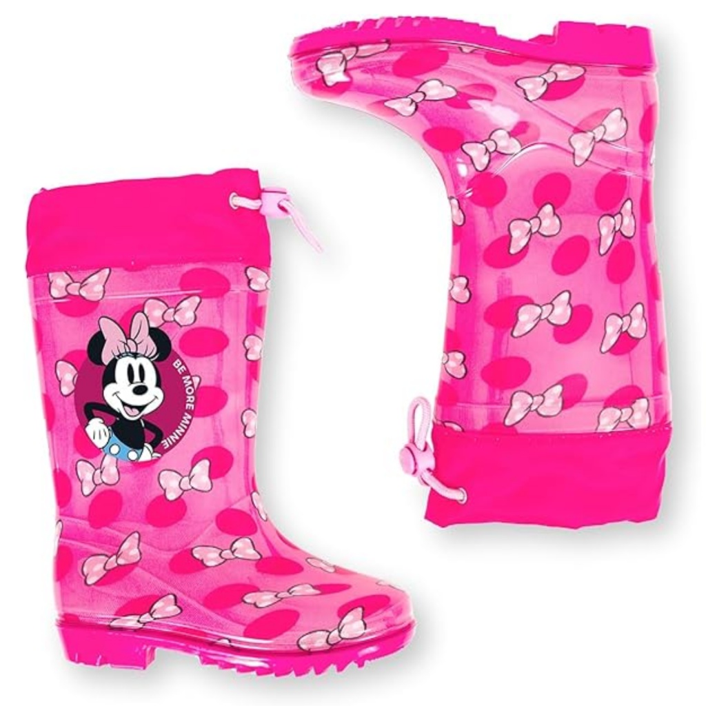 Dívčí holínky Perletti Kids Minnie Mouse – nepromokavé, růžové, velikosti 22–29