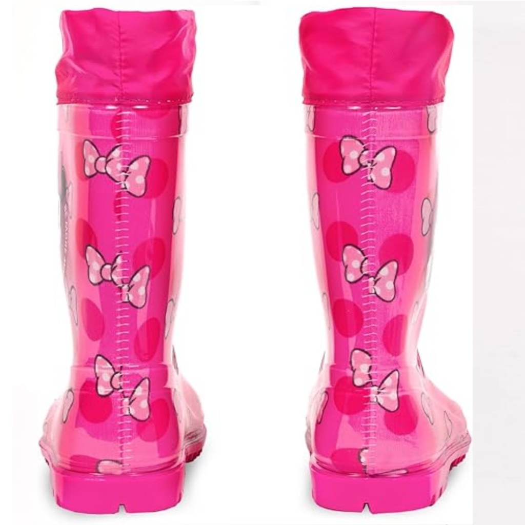 Dievčenské gumáky Perletti Kids Minnie Mouse – nepremokavé, ružové, veľkosti 22–29