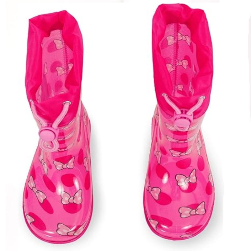 Dievčenské gumáky Perletti Kids Minnie Mouse – nepremokavé, ružové, veľkosti 22–29