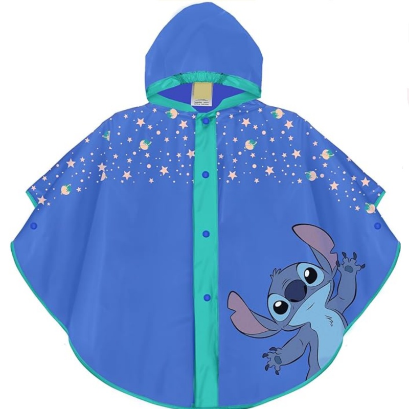Detský pršiplášť Perletti Kids Lilo & Stitch – pončo 3–6 rokov, modré EVA Detský pršiplášť Perletti Kids Lilo & Stitch – pončo 3–6 rokov, modré EVA