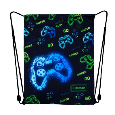 Vrecúško na prezuvky Head GO PLAYING NEON – odolné školské vrecko s menovkou