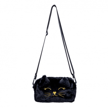 Dívčí kabelka AstraBAG FLUFFY KITTY BLACK, 506025005