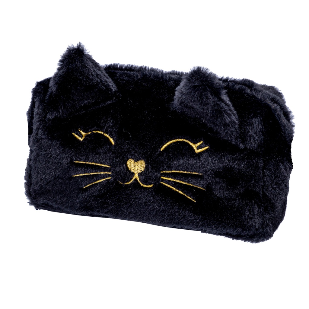 Dievčenská kabelka AstraBAG FLUFFY KITTY BLACK – roztomilý doplnok pre malé parádnice