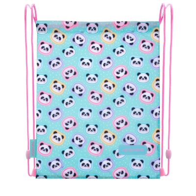 Vrecúško na prezuvky AstraBAG MINTY PANDAS – dievčenský vak s pandami