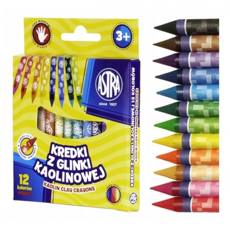 Kaolínové pastelky Astra Clay Crayons 12ks – jemné a intenzívne farby pre deti