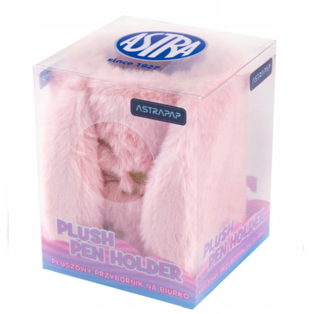 Stojan na perá AstraBAG FLUFFY BUNNY ✓ Plyšový držiak v tvare zajačika