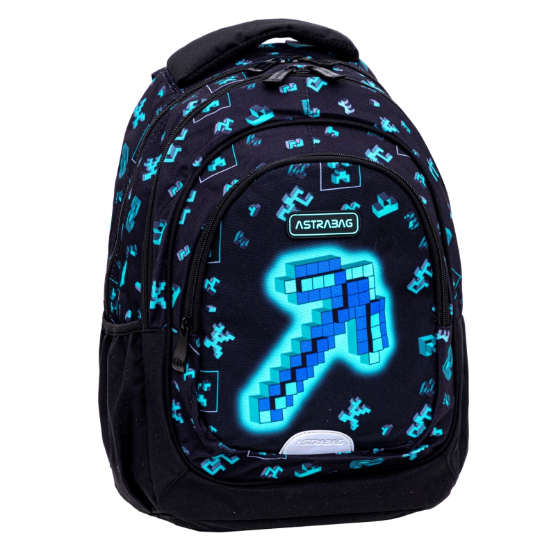 Školský batoh AstraBAG DARK PIXEL pre 1. stupeň ✓ Kompaktný a bezpečný
