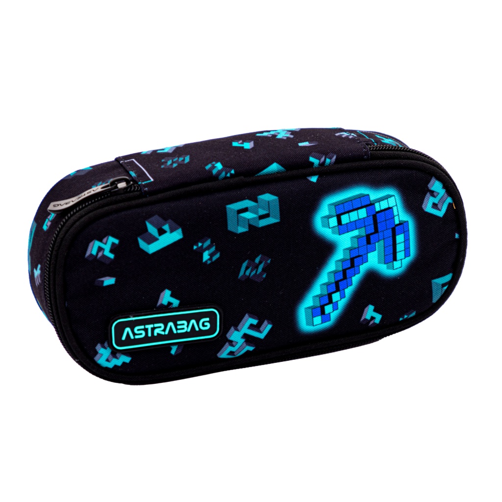 Jednokomorový peračník AstraBAG DARK PIXEL ✓ Herný dizajn pre školákov ✓