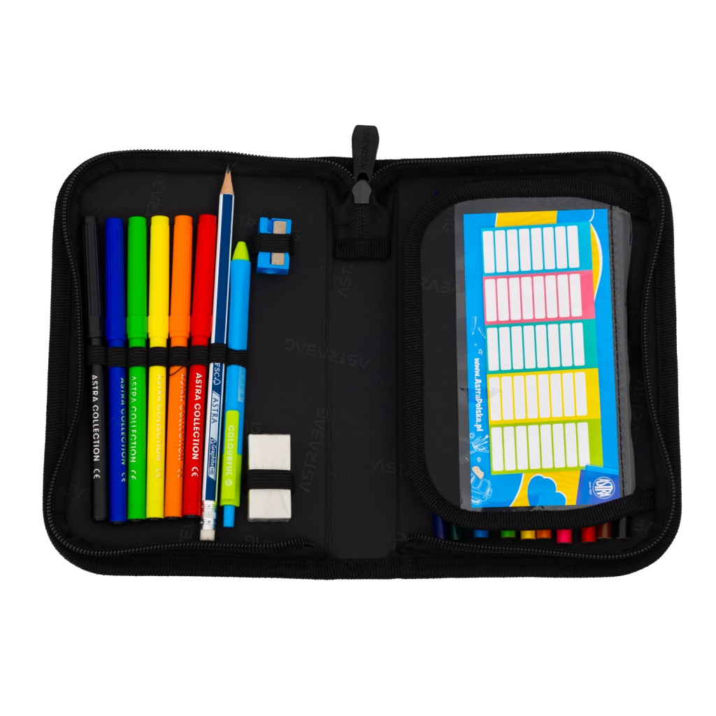 Vyklápací peračník s náplňou AstraBAG DARK PIXEL ✓ Školská výbava pre hráčov ✓